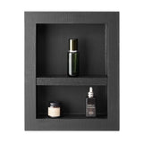 Recessed ready-to-tile double shelf shower niche, 40 x 50 cm