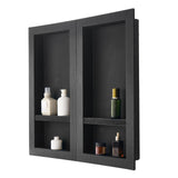 Recessed ready-to-tile double shelf shower niche, 40 x 81 cm, set of two