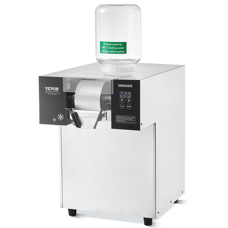 Stainless steel commercial snowflake ice machine producing 175 kg of ice per day