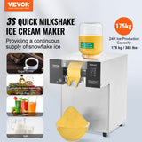 Front view of the snowflake ice maker with touch control panel