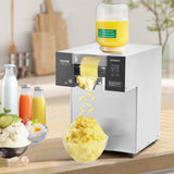 Snowflake ice machine used in a bubble tea shop setting