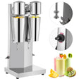 Double head stainless steel commercial milkshake maker on a bench