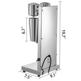 Milkshake maker in use behind a cafe counter