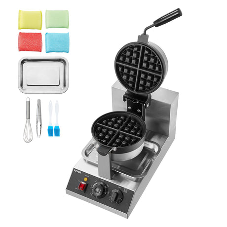 Handle and rotating hinge detail on the waffle iron