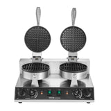 Dimension diagram of the dual head 2460 W waffle maker