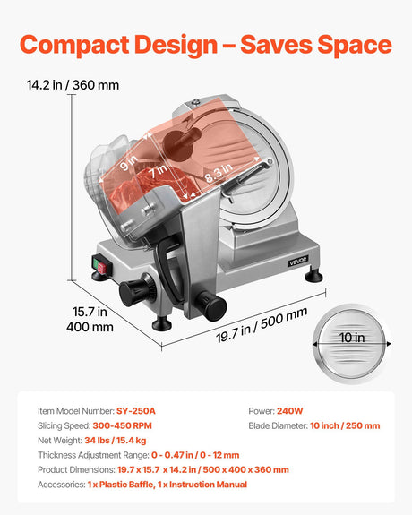 Built in sharpening stone mounted on the commercial meat slicer