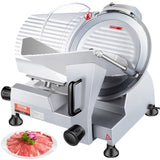 Commercial 320 W electric meat slicer with 300 mm blade and stainless steel tray