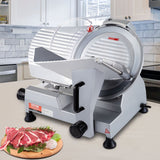 Slicer cutting vegetables at a thin thickness setting