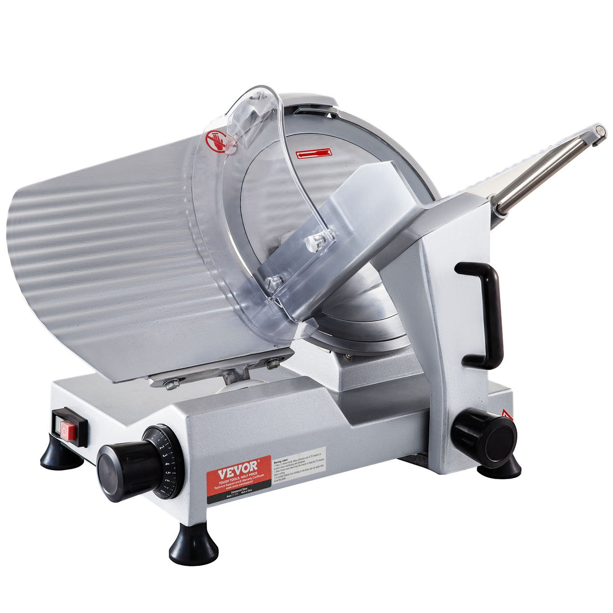 Dimension diagram of the 320 W commercial deli meat slicer