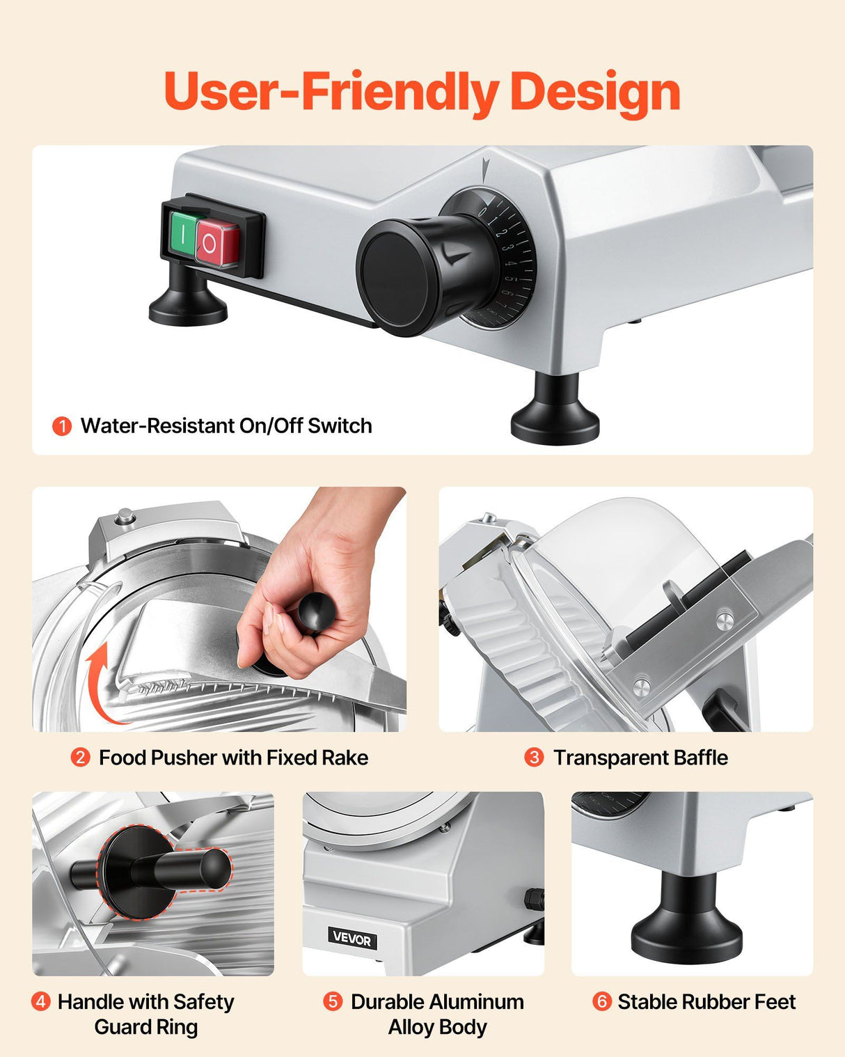Thickness adjustment knob set within the 0 to 15 mm range