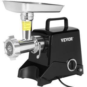 Commercial electric meat grinder with aluminium body, large hopper and carry handle