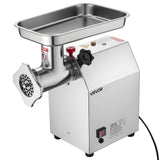 Size 22 commercial electric meat grinder with 1100 W motor and metal feed hopper