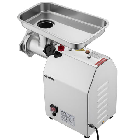 Dimension diagram of the 1100 W size 22 commercial meat grinder