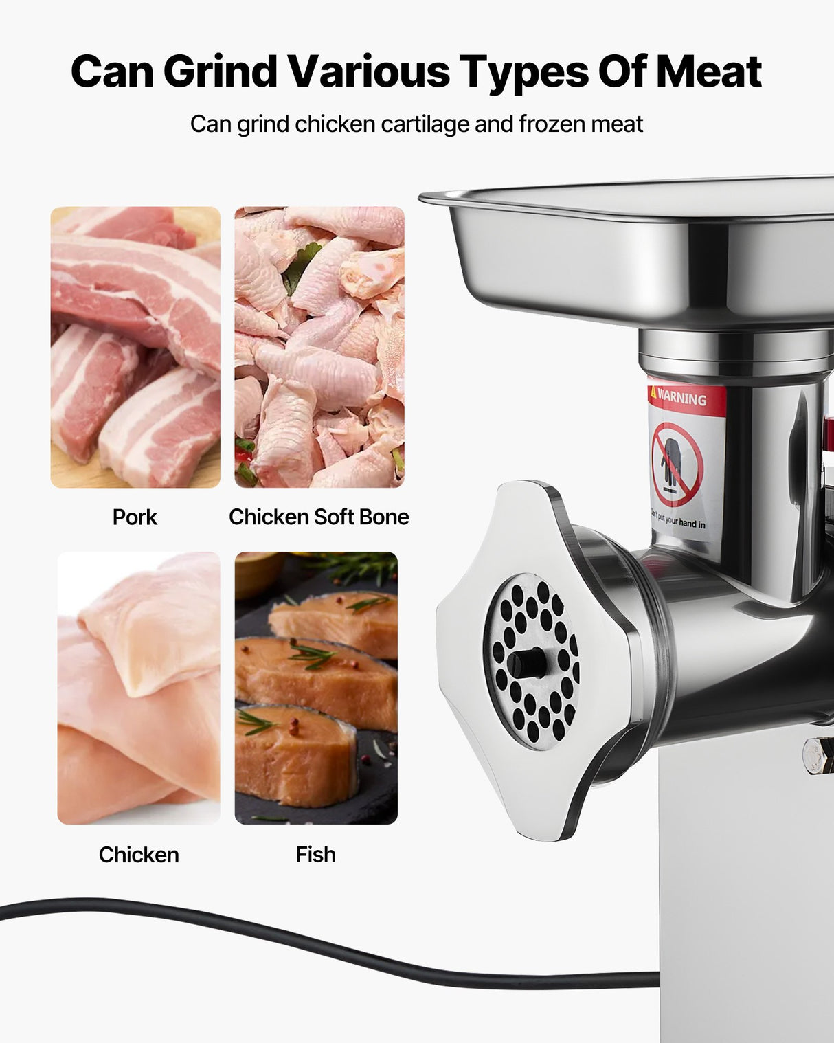 Sausage stuffer attachment and meat pounding stick