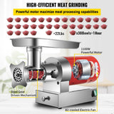 6 mm and 8 mm grinding plates supplied with the meat mincer