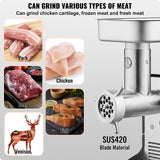 Sausage stuffing blade and three sausage tubes in different sizes