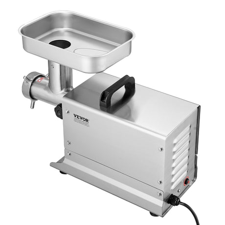 Dimension diagram of the 300 W stainless steel meat grinder