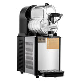 Slushy machine on a cafe counter serving frozen drinks to customers