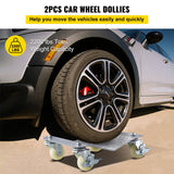 Tire wheel dollies 16 x 12 inch steel car dolly 2 pack
