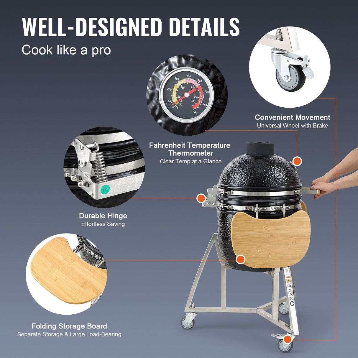 Bunbury Portable Charcoal Grill, view 4