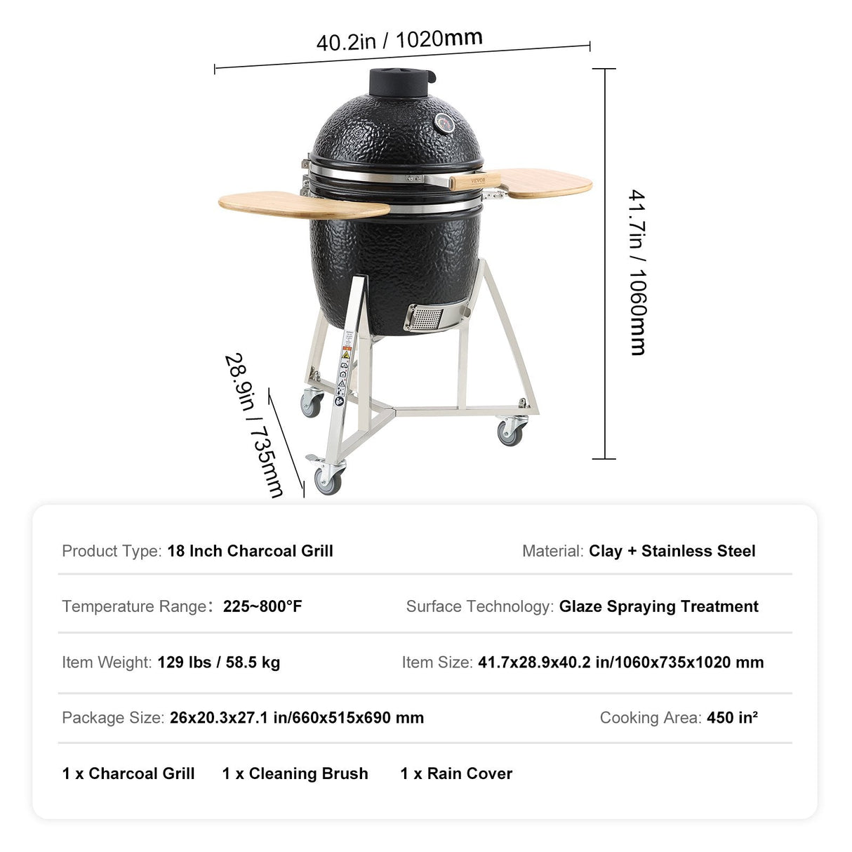 Bunbury Portable Charcoal Grill, view 5