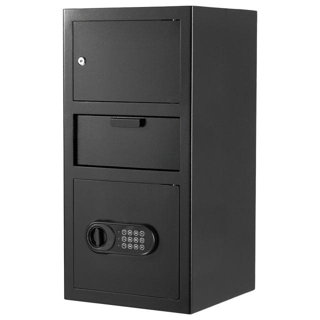 Lugano carbon steel drop safe with front drop slot and digital keypad
