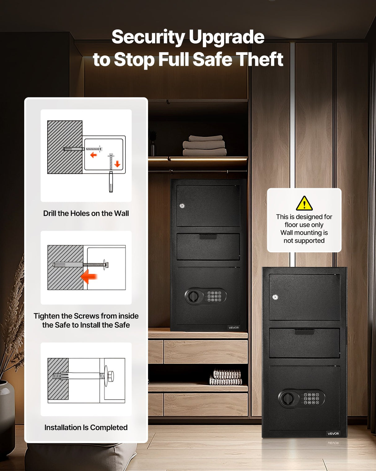 Lugano Drop Safe, 3.6 cu.ft, Front Drop Slot, Digital Keypad