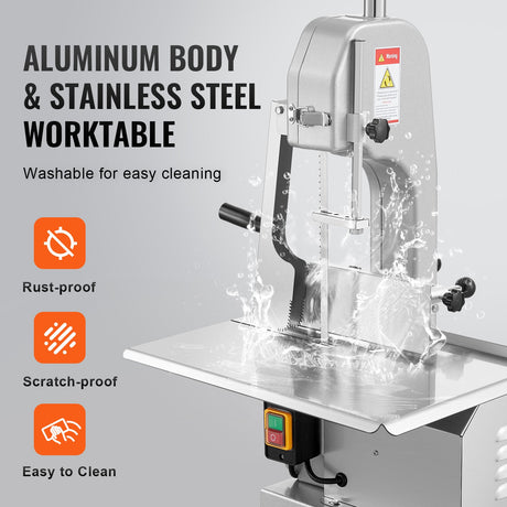 Stainless steel pusher plate and rod for feeding meat safely