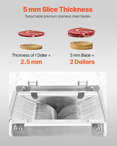 Widened feed port on the commercial electric meat slicer