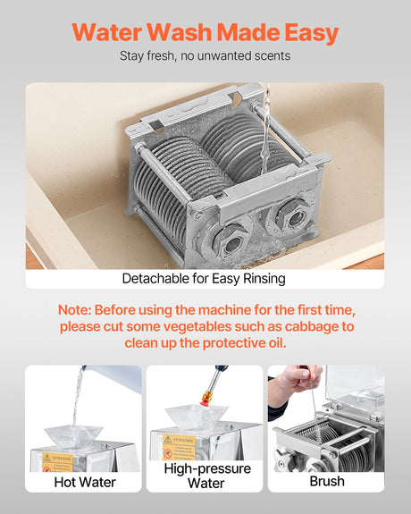 Anti slip rubber base of the stainless steel meat slicer