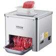 550 W commercial electric meat slicer in stainless steel with 80 mm blades