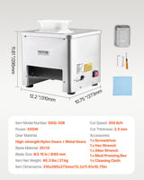 Side profile of the compact commercial meat cutter