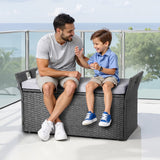 Bingil Outdoor Storage Bench, PE Rattan