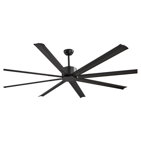 Ceiling fan in a bedroom above the bed for quiet overnight airflow