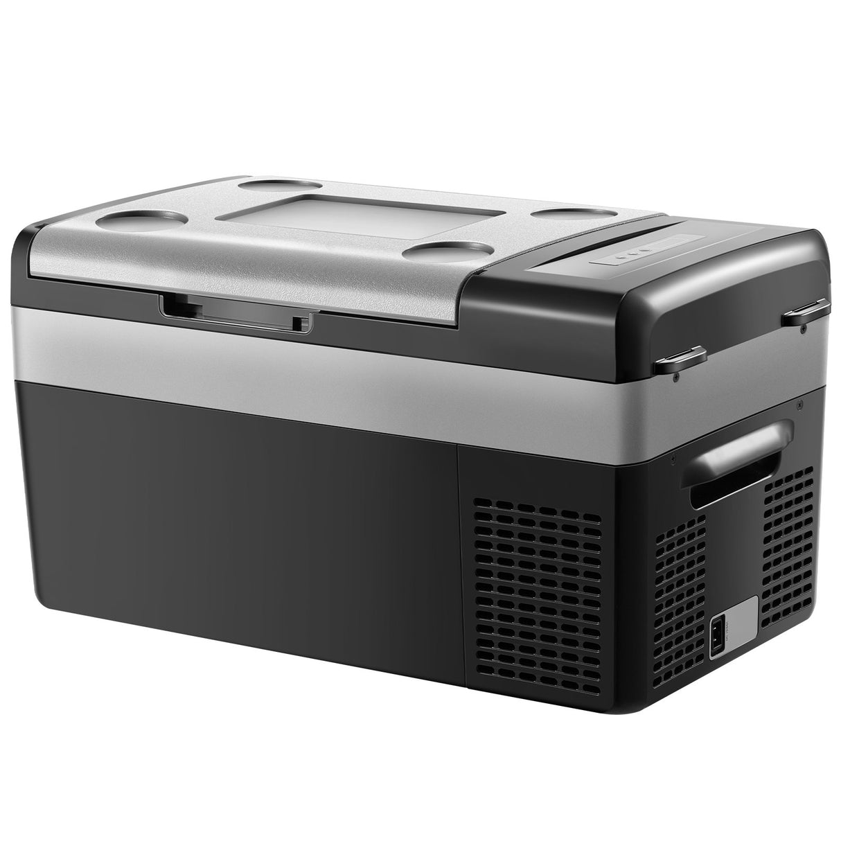 Dimensions and layout view of 20 L single zone portable car fridge freezer
