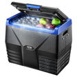 Portable 20 L car fridge freezer with single zone compressor cooling, front view with lid closed