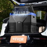 Interior of 20 L portable car freezer showing frozen food storage space