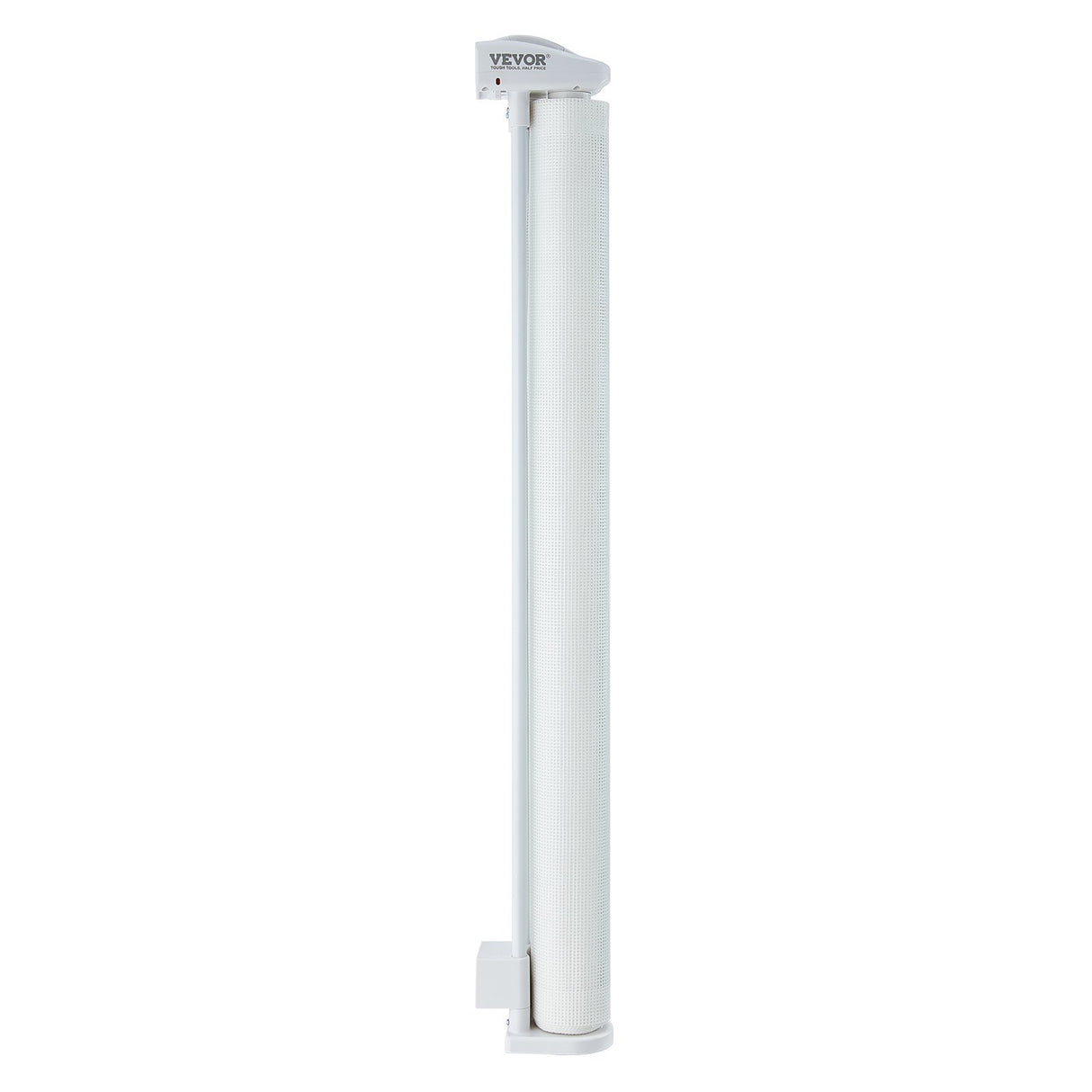 Retractable mesh baby safety gate in white