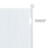 Retractable mesh baby safety gate in white