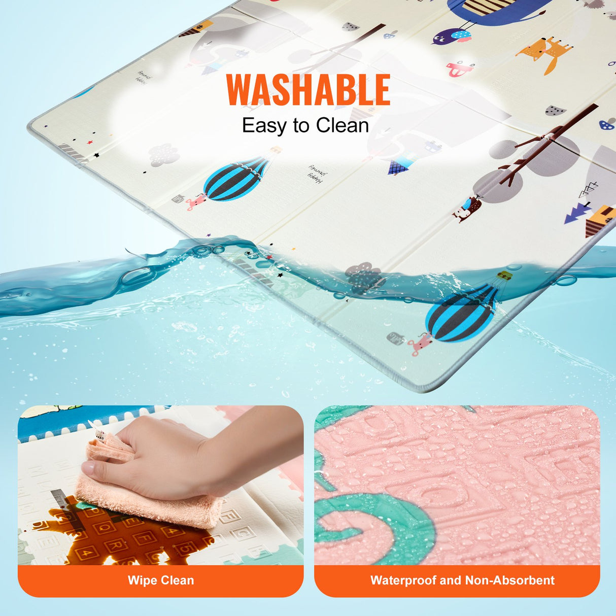 Foam baby play mat thickness detail