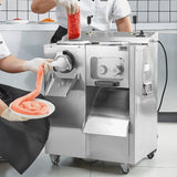 Sausage stuffing attachment fitted to the size 22 grinder