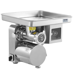 Stainless steel commercial meat grinder and slicer with 3.5 mm cutting blade