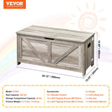Gray wooden kids toy box storage bench chest - view 7