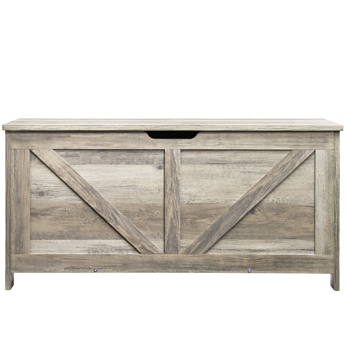 Gray wooden kids toy box storage bench chest - view 10