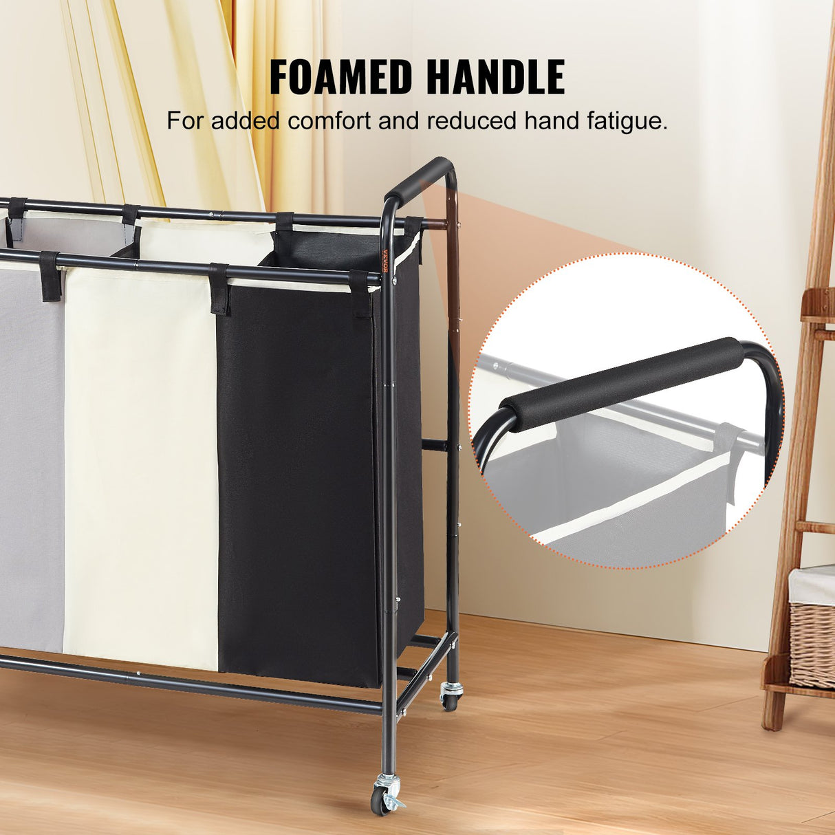 VEVOR 3-Section Heavy-Duty Laundry Sorter