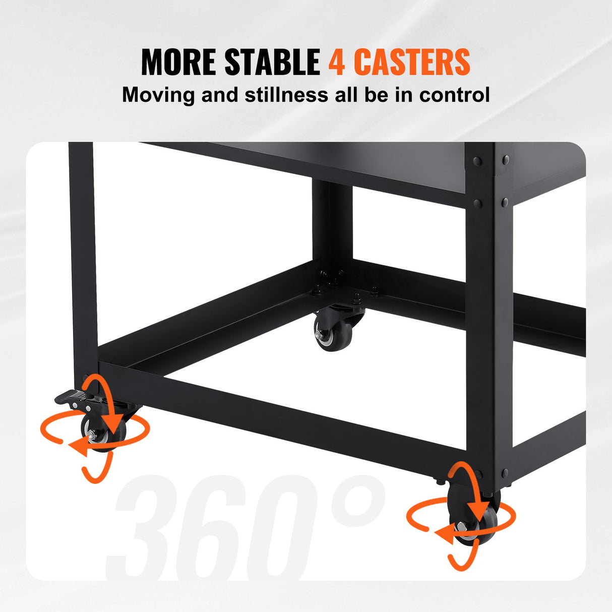 Rolling planer stand with storage shelf and casters