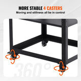 Rolling planer stand with storage shelf and casters