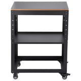 Rolling planer stand with storage shelf and casters
