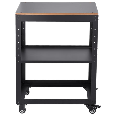 Rolling planer stand with storage shelf and casters