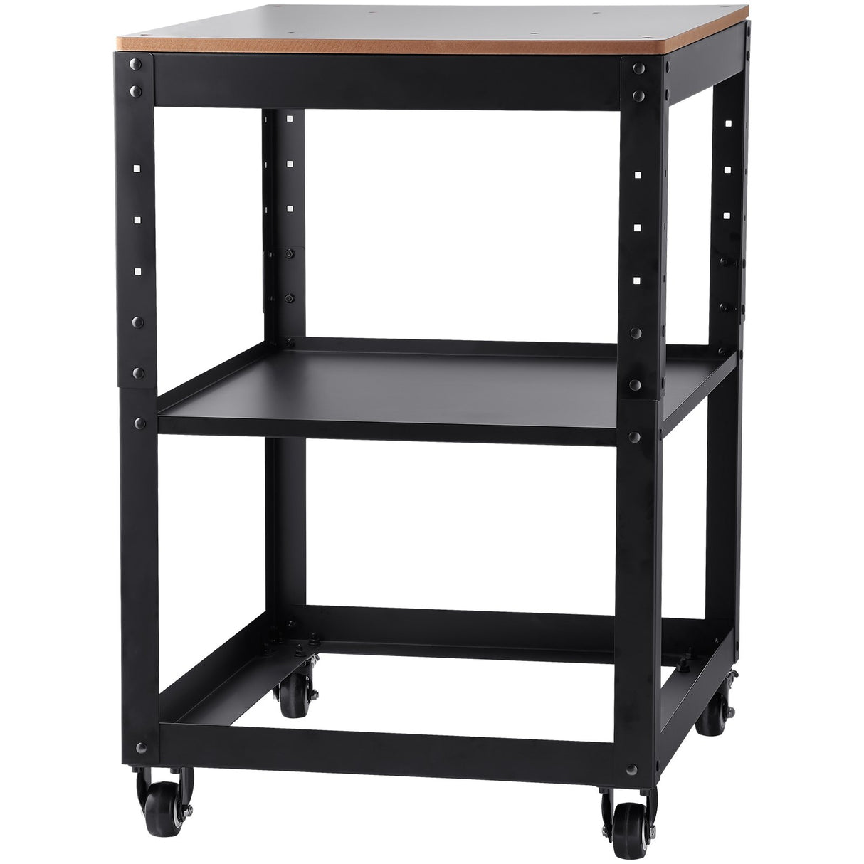 Rolling planer stand with storage shelf and casters